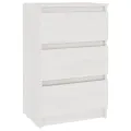 Table de chevet Blanc 40x29,5x64 cm Bois de pin solide