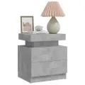 Table de chevet Gris béton 45x35x52 cm Aggloméré