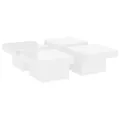 Table basse Blanc brillant 90x90x28 cm Aggloméré