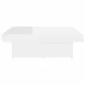 Table basse Blanc brillant 90x90x28 cm Aggloméré