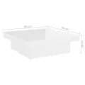 Table basse Blanc brillant 90x90x28 cm Aggloméré