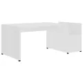Table basse Blanc 90x45x35 cm Aggloméré