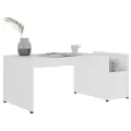 Table basse Blanc 90x45x35 cm Aggloméré