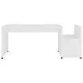 Table basse Blanc 90x45x35 cm Aggloméré