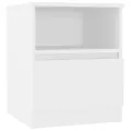 Tables de chevet 2 pcs Blanc 40x40x50 cm Aggloméré