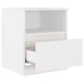Tables de chevet 2 pcs Blanc 40x40x50 cm Aggloméré