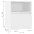 Tables de chevet 2 pcs Blanc 40x40x50 cm Aggloméré