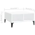 Table basse Blanc 60x60x30 cm Aggloméré