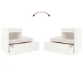 Table de chevet Blanc 60x34x51 cm Bois de pin solide