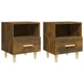 Tables de chevet 2 pcs Chêne fumé 40x35x47 cm