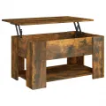 Table basse Chêne fumé 79x49x41 cm Bois d'ingénierie