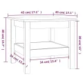 Table basse Blanc 45x45x40 cm Bois massif de pin