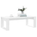 Table basse blanc 102x50x35 cm bois d'ingénierie