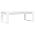 Table basse blanc 102x50x35 cm bois d'ingénierie