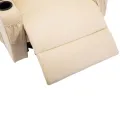 Fauteuil à bascule de massage Crème Similicuir