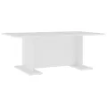 Table basse Blanc 103,5x60x40 cm Aggloméré