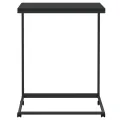 Table d'appoint avec roues Noir 55x35x70 cm Bois d'ingénierie