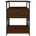 Tables de chevet 2pcs chêne marron 40x42x55cm bois d'ingénierie