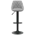 Tabourets de bar lot de 2 gris clair velours