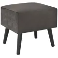 Table de chevet Gris 40x35x40 cm Velours