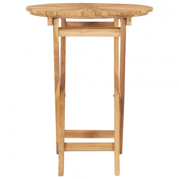 Table pliable de jardin Ø 60 cm Bois de teck solide