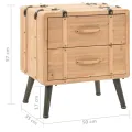 Table de chevet Bois de sapin massif  50 x 35 x 57 cm