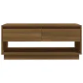 Table basse Chêne marron 102,5x55x44 cm Aggloméré