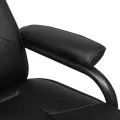Fauteuil TV avec repose-pied Noir Similicuir