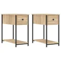 Tables de chevet 2 pcs chêne sonoma 30x60x60 cm bois ingénierie