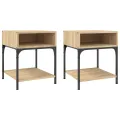 Tables de chevet 2 pcs chêne sonoma 40x41x50 cm bois ingénierie