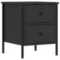 Tables de chevet 2 pcs noir 40x42x50 cm bois d’ingénierie