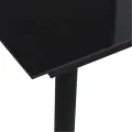 Ensemble à manger de jardin 3 pcs noir rotin PVC