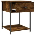 Tables de chevet 2 pcs chêne fumé 44x45x58 cm bois d’ingénierie