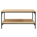 Table basse chêne sonoma 80x80x40 cm bois d'ingénierie
