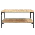 Table basse chêne sonoma 80x80x40 cm bois d'ingénierie