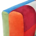 Fauteuil cube avec design de patchwork Chrome Tissu