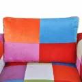 Fauteuil cube avec design de patchwork Chrome Tissu