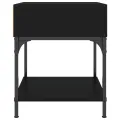 Tables de chevet 2 pcs noir 40x41x50 cm bois d’ingénierie