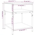Tables de chevet 2 pcs noir 40x41x50 cm bois d’ingénierie