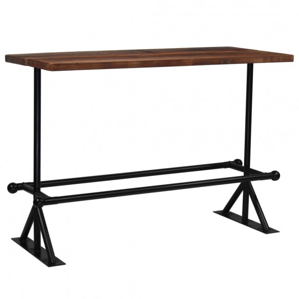 Table de bar Bois massif de récupération Marron 150x70x107 cm