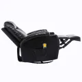 Fauteuil à bascule de massage Noir Similicuir