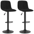 Tabourets de bar 2 pcs Noir Velours