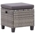 Salon de jardin 6 pcs avec coussins Résine tressée Gris foncé