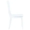 Chaises à manger lot de 4 blanc bois d'hévéa massif