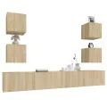 Ensemble de meubles TV 6 pcs Chêne sonoma Bois d'ingénierie