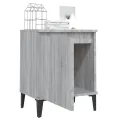 Tables de chevet pieds en métal 2 pcs Sonoma gris 40x30x50 cm