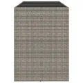 Table de bar et dessus en verre gris 185x80x110 cm poly rotin