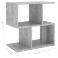 Tables de chevet 2 pcs Gris béton 50x30x51,5 cm Aggloméré