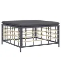 Salon de jardin 10 pcs avec coussins anthracite résine tressée