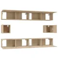 Ensemble de meubles TV 6 pcs Chêne sonoma Bois d'ingénierie